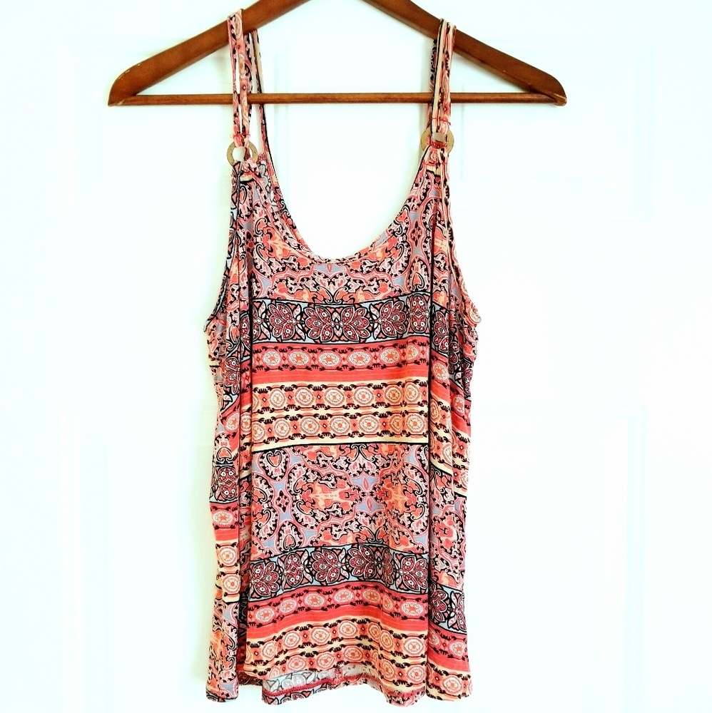 Coral Tank Top, 100% Rayon Size L